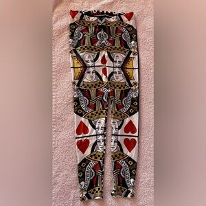 ✨ Blackmilk Playing card leggings, sz L.